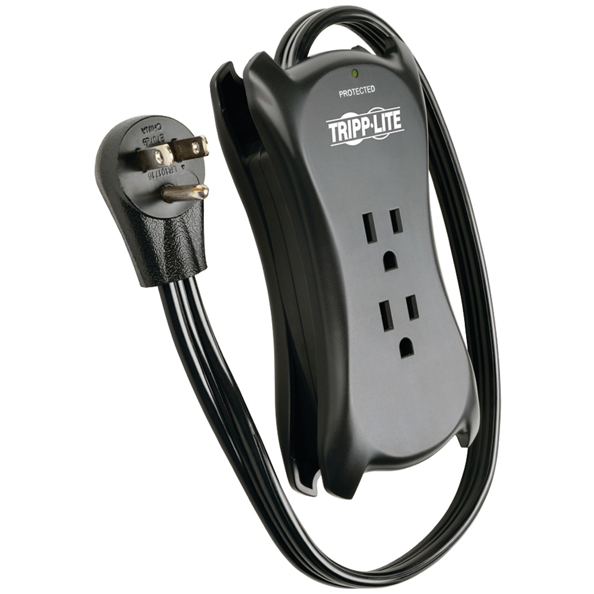 Tripp Lite, 3-Outlet Travel-Size Surge Protector, Cord Length 1.5 ft, Cable Gauge 14 Amps 15 Model# TRAVELER3USB